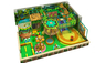 Equipo interior del patio de los niños de niveles múltiples de la selva con los juegos múltiples del juego