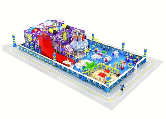 Equipo interior del patio de los niños de encargo atractivos con la diapositiva mágica de la piscina de la bola