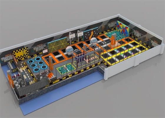 Trampolín rectangular interior de los adultos área de salto libre grande para el centro del gimnasio